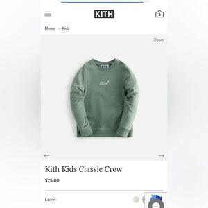 KITH KIDS Classic Crew size 2T